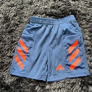 Blue/ orange adidas shorts